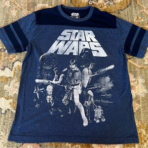 Star Wars Poster‎ Logo T Shirt Size Medium Color Blue